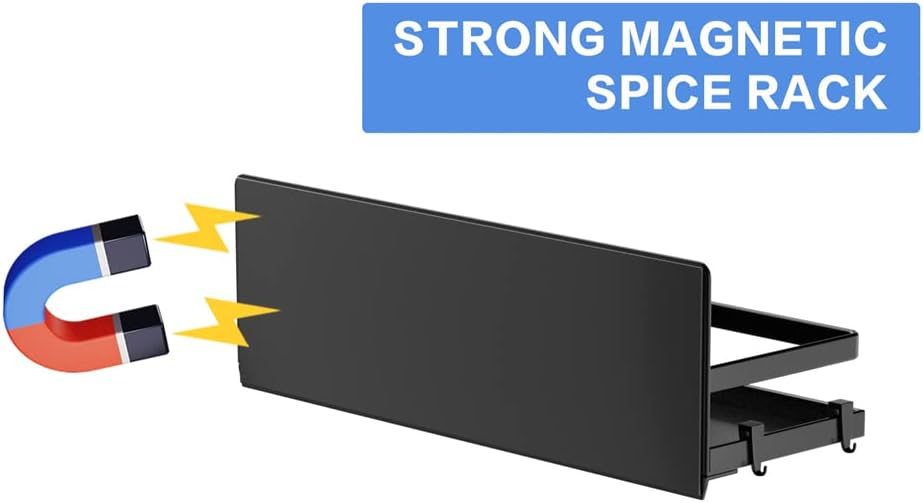Magnetic Spice Rack Refrigerator Magnetic Shelf Fridge Organizer Space Saver Container for