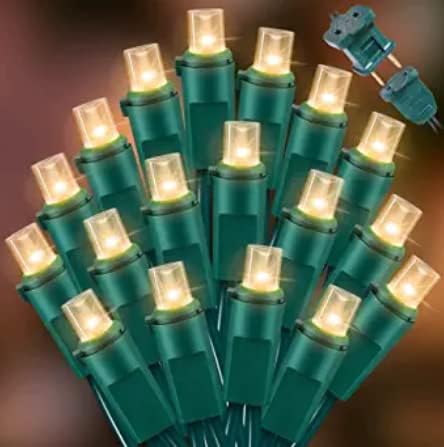 Warm White Wide Angle LED String Lights, 64.8 Ft 300 Count, Pack of 3 Strands 21.9 Ft 100 Lights UL