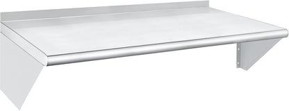 HARDURA Stainless Steel Shelf 18" x 48", 385lb Commercial Shelves Wall Mount Metal Shelving with