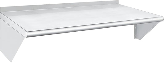 HARDURA Stainless Steel Shelf 18" x 48", 385lb Commercial Shelves Wall Mount Metal Shelving with