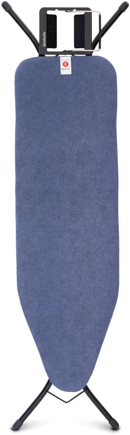 Brabantia Size B Ironing Board (49x15 in) 7 Height Options, Adjustable Steam Iron Rest Holder