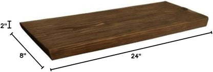 joelsantiques 24 Inch Wooden Floating Shelves for Wall - 24x8x2 in - Made of Natural Wood - Heavy
