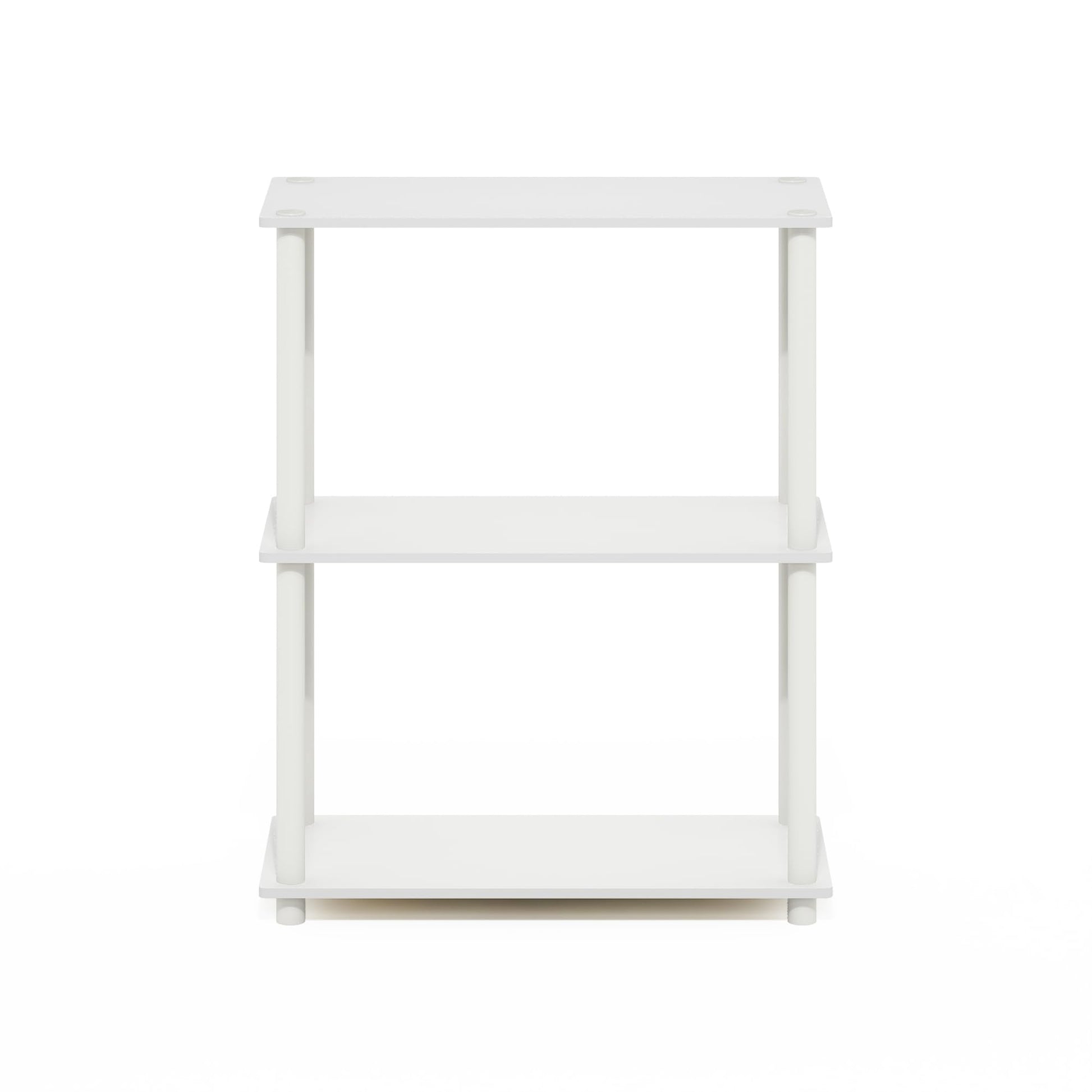 Furinno Turn-N-Tube Storage Shelves, 3-Tier Book Shelf, Corner Shelf, Toolless Open Shelves, for