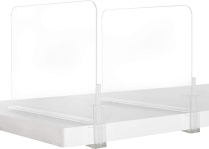 Richards Homewares Acrylic Shelf Dividers - Purse, Sweaters Organizer for Closet - Clear Separators