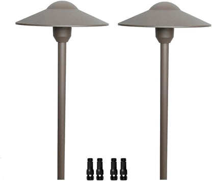 Arrownine Cast Aluminum Low Voltage Outdoor Pathway Light Walkway Landscape Path Lights Included