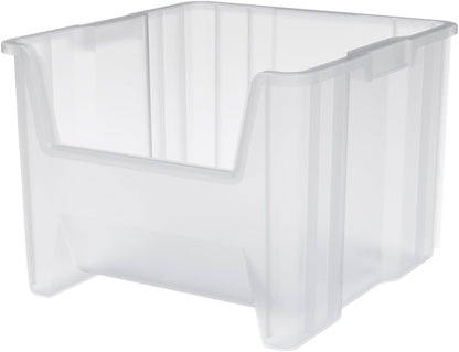 Akro-Mils 13018 Stak-N-Store Stackable Storage Bins, Heavy Duty Garage Storage Containers, Open