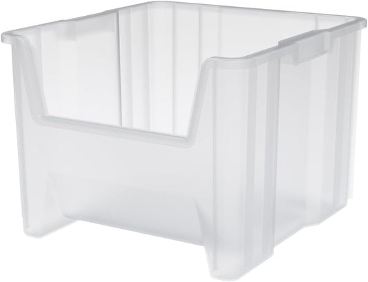 Akro-Mils 13018 Stak-N-Store Stackable Storage Bins, Heavy Duty Garage Storage Containers, Open