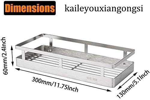 SUS304 Stainless steel Wall Mount Spice Rack Storage Basket - Seasoning Container, Kitchen Spice