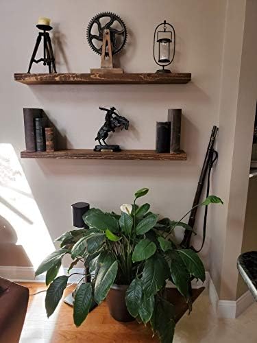 joelsantiques Floating Shelf, Wood Wall Shelf, Natural Wooden Home Decor for Bathroom Kitchen