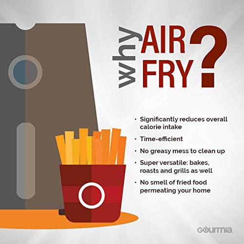 Gourmia GTF7350 6-in-1 Multi-function, Stainless Steel Air Fryer Oven - 6 Cooking Functions - Fry