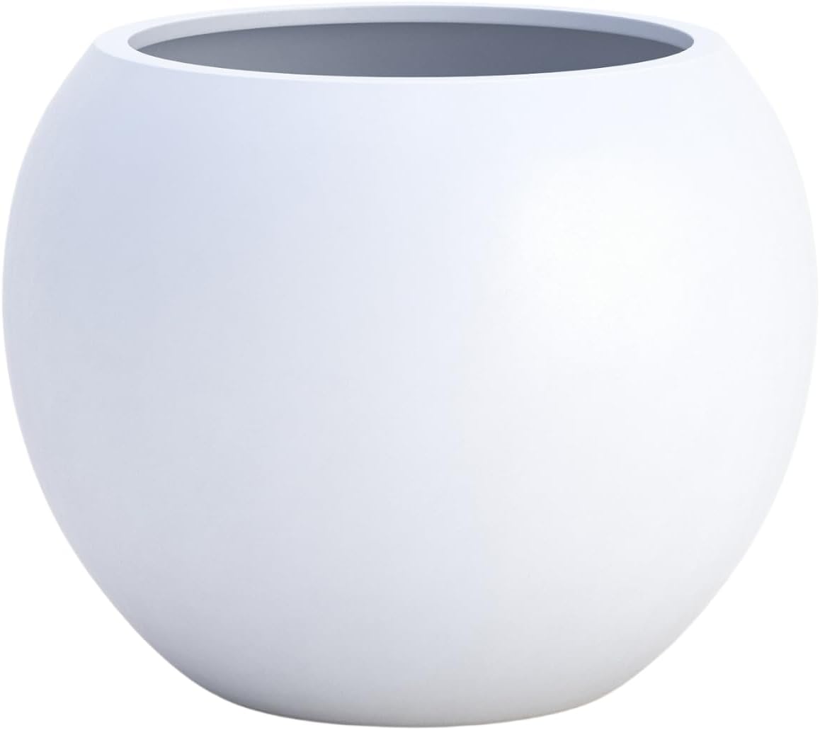 DTY Signature Mount Sherman Lightweight Durable Modern Fiberstone Sphere Planter for Indoor &