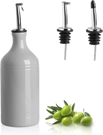 Sweejar Ceramic Olive Oil Dispenser Bottle, Opaque Oil Cruet Protects Oil to Reduce Oxidation