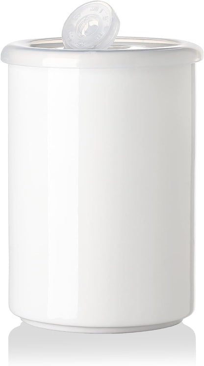 Sweejar Ceramic Food Storage Jar, Salt Container with Airtight Plastic Lid & Date Tracker, 28 Oz