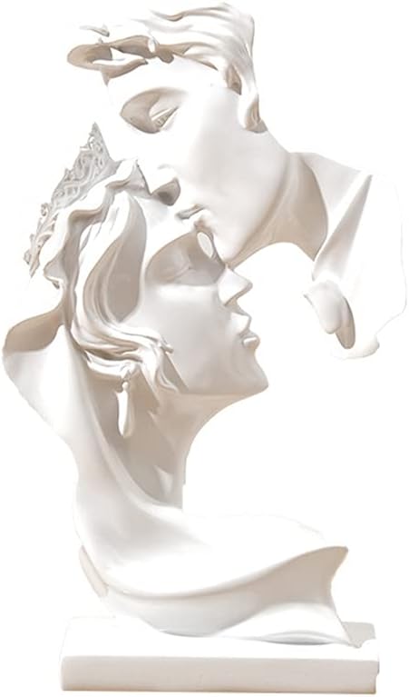 Couples Kiss Sculpture,Abstract Art Couple Sculpture Home Furnishing Resin Statue Decoration