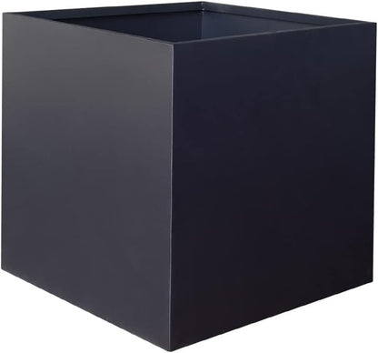 Galvanized Steel Planter Box Black Metal Planter Large Square Indoor Outdoor Planters Cube Steel