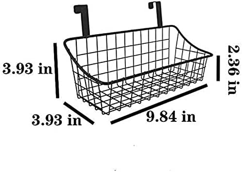 Wire Storage Basket No Drilling Wall Hanging Baskets with Adhesive for Kitchen, Bathroom, Bedroom