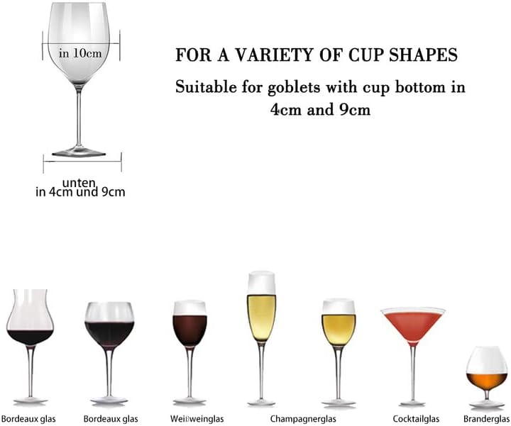 Wine Glass Rack - Under Cabinet Stemware Wine Glass Holder Glasses Storage Hanger 2 Pack Metal