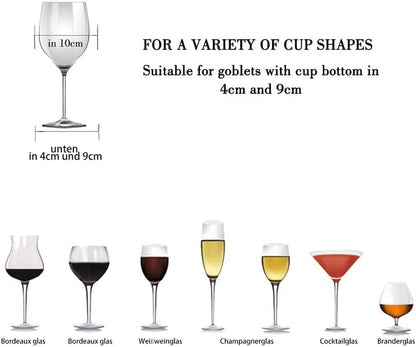 Wine Glass Rack - Under Cabinet Stemware Wine Glass Holder Glasses Storage Hanger 2 Pack Metal