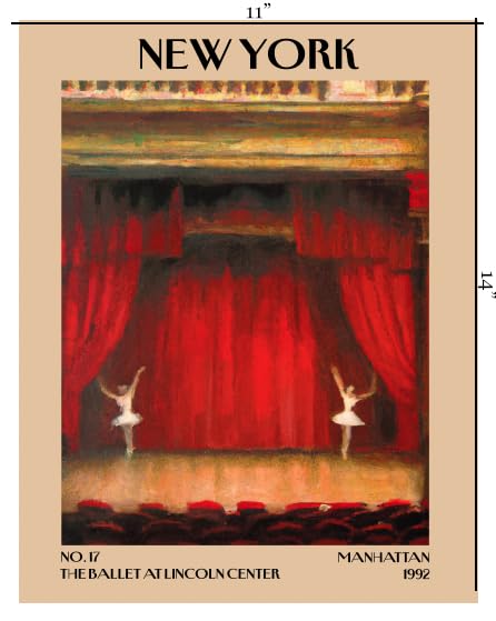 Retro Vintage New York Wall Art Print - 11x14 Unframed Poster - New York City Souvenirs, Cute