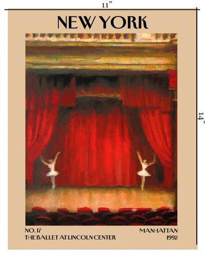Retro Vintage New York Wall Art Print - 11x14 Unframed Poster - New York City Souvenirs, Cute