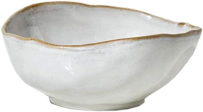 Serene Spaces Living Small Free-Form Edge Glazed Ceramic Bowl, Centerpiece for Vintage Weddings