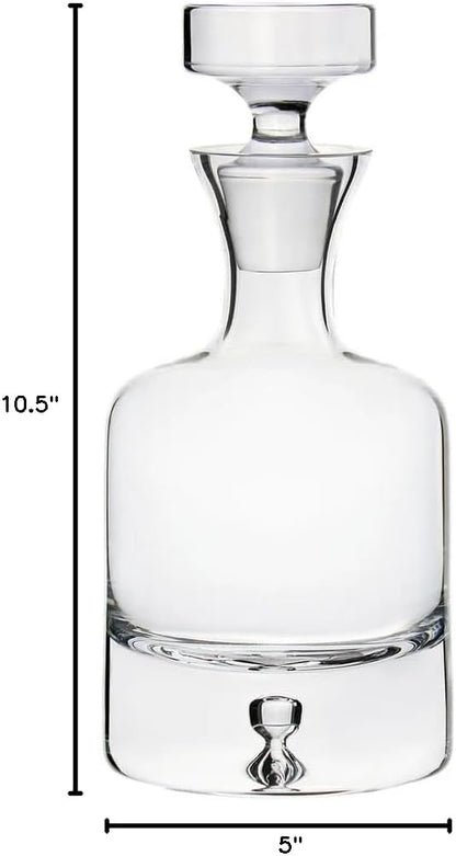 Ravenscroft Crystal | Elegant European-Made Hand-Blown Taylor Decanter w/Stopper | 100% Lead-Free