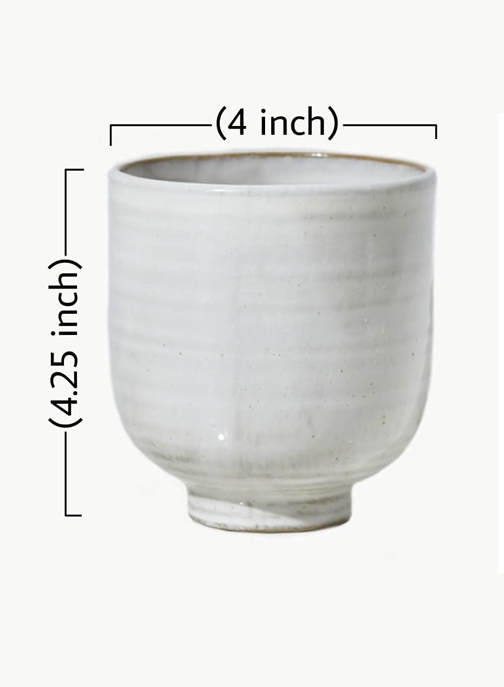 Serene Spaces Living Small Glazed Ceramic Pedestal Bowl, Set of 2- Centerpiece for Vintage