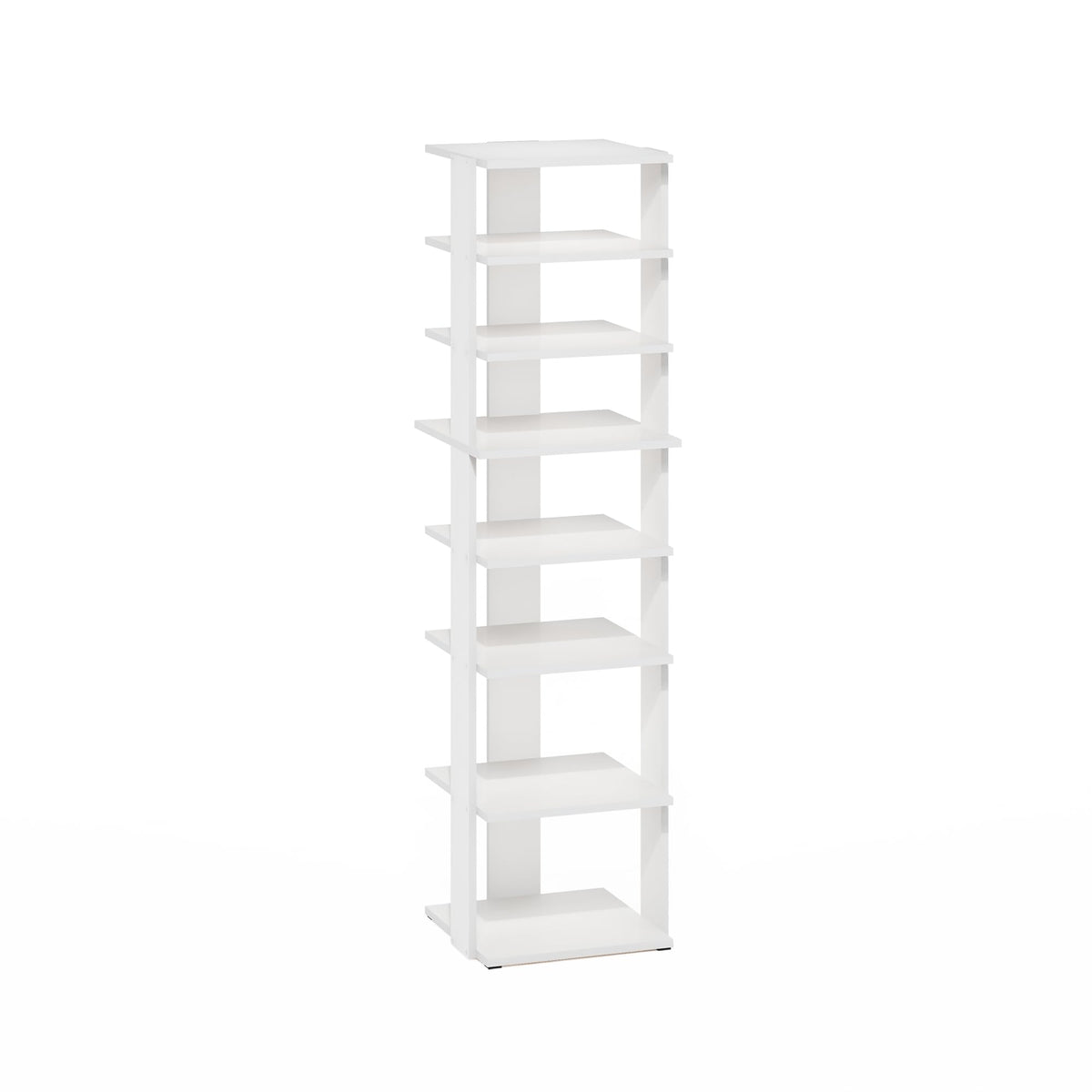 Furinno Compact Vertical Shoe Rack, 8-Tier Narrow Shoe Organizer, Free Standing Shoe Storage, Shoe
