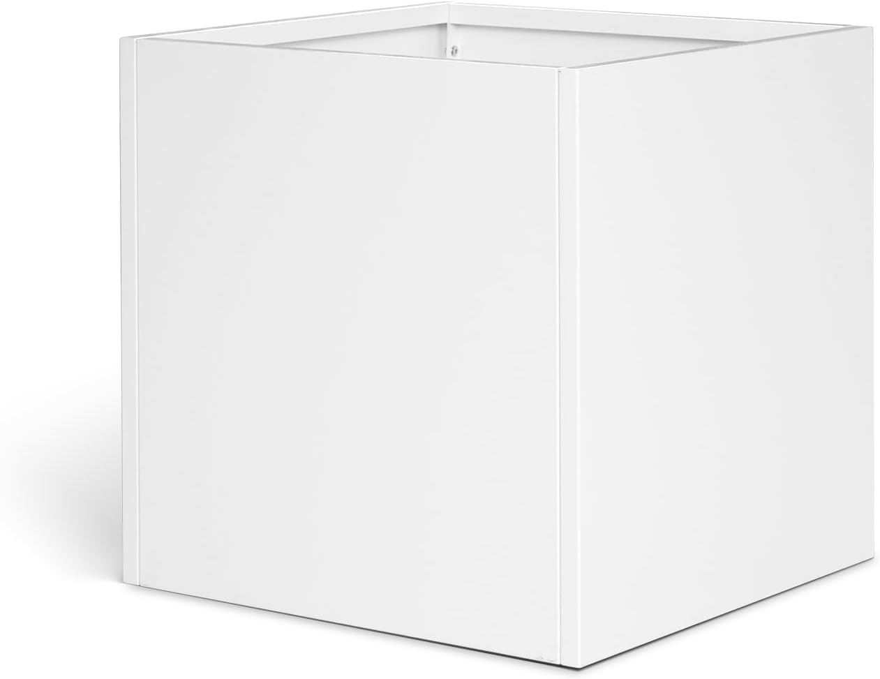 White Outdoor Planter Square Steel Planters Galvanized Steel Planter Box Indoor Metal Large