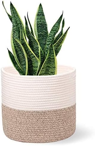 Planter Baskets for Indoor 11" Planters Cotton Rope Flower Plant Pots Cover,Woven Storage Baskets