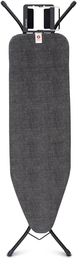 Brabantia Size B Ironing Board (49x15 in) 7 Height Options, Adjustable Steam Iron Rest Holder