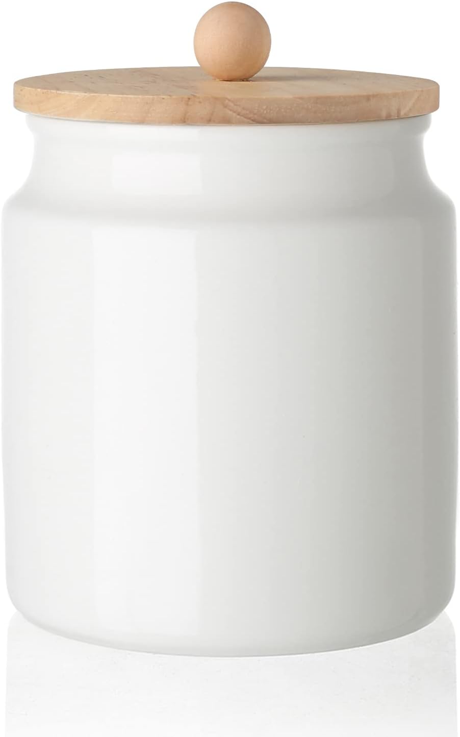 Sweejar Ceramic Kitchen Canisters, 28 FLOZ Porcelain Food Storage Jar with Airtight Seal Wooden