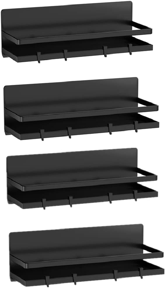Magnetic Spice Rack Refrigerator Magnetic Shelf Fridge Organizer Space Saver Container for