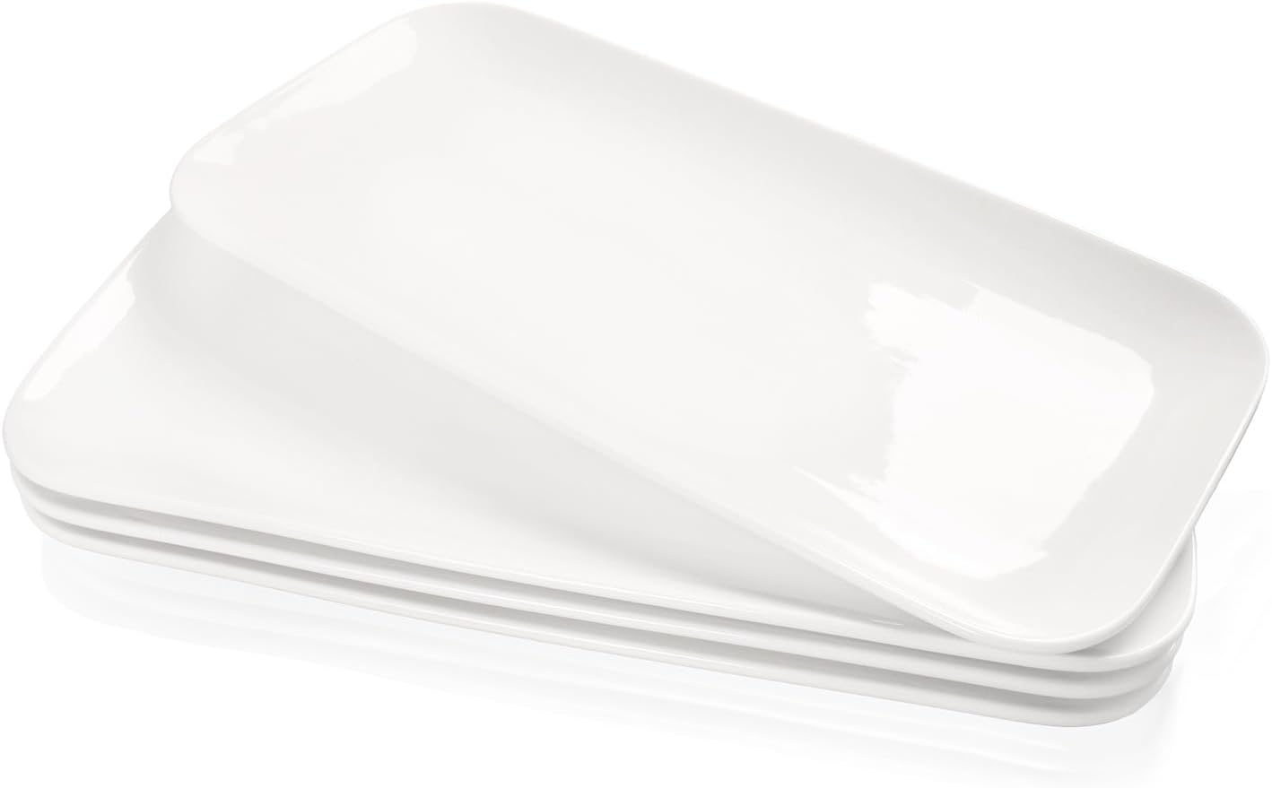 Serving Platters Set of 4, Rectangular Serving Plates, Serving Trays for Entertaining Party