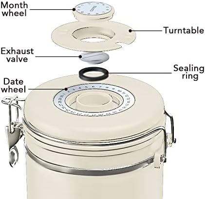 ShanSon Coffee Canister Airtight Coffee Container Stainless Steel Coffee Bean Storage Container