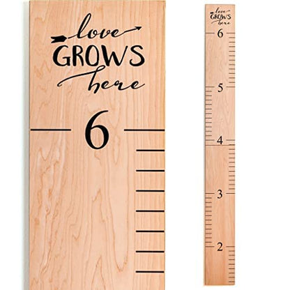 Wooden Growth Chart – Kids Height Chart, Wall Measurement for Kids, Height Chart for Wall, Growth