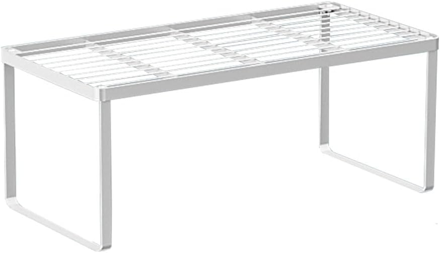 Kitchen Cabinet Storage Shelf Stackable Wire Spice Rack Organizer Heavy Duty Space Saver for