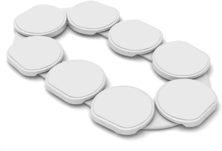 Full Set - White - The First Patented Lazy Susan Turntable Expandable for Rectangular & Oblong