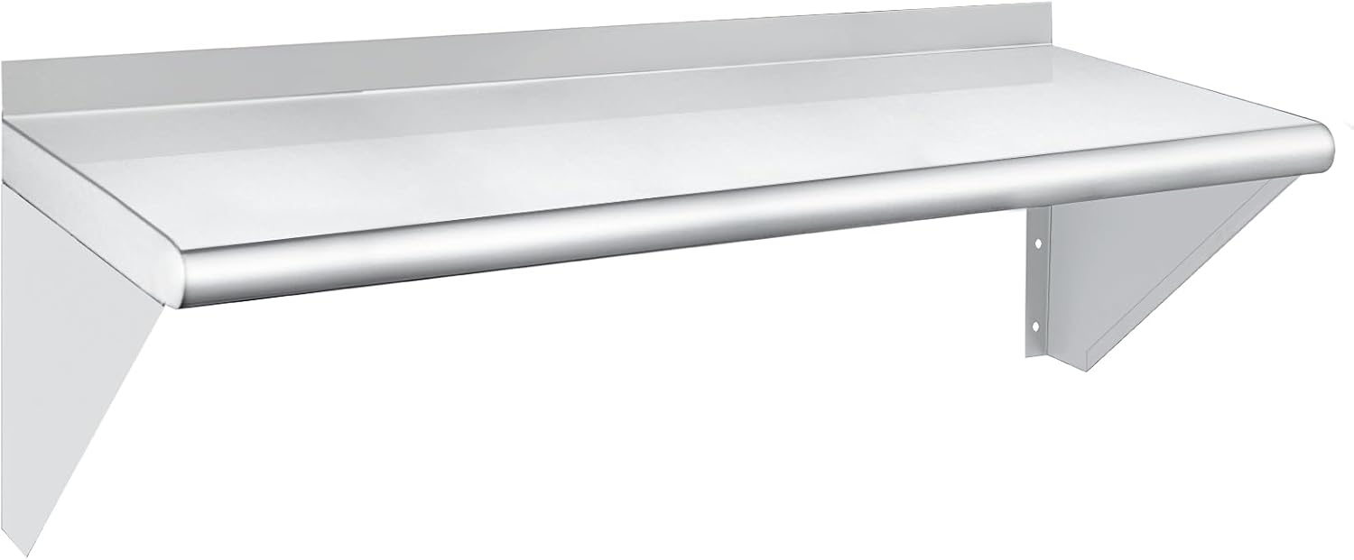 HARDURA Stainless Steel Shelf 12" x 36", 230lb Commercial Shelves Wall Mount Metal Shelving with