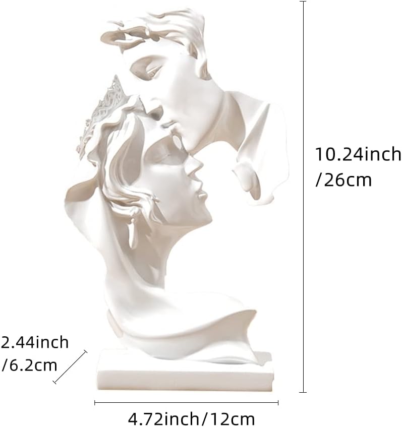 Couples Kiss Sculpture,Abstract Art Couple Sculpture Home Furnishing Resin Statue Decoration