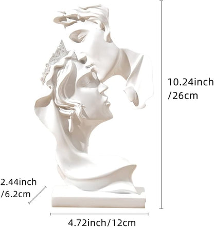 Couples Kiss Sculpture,Abstract Art Couple Sculpture Home Furnishing Resin Statue Decoration