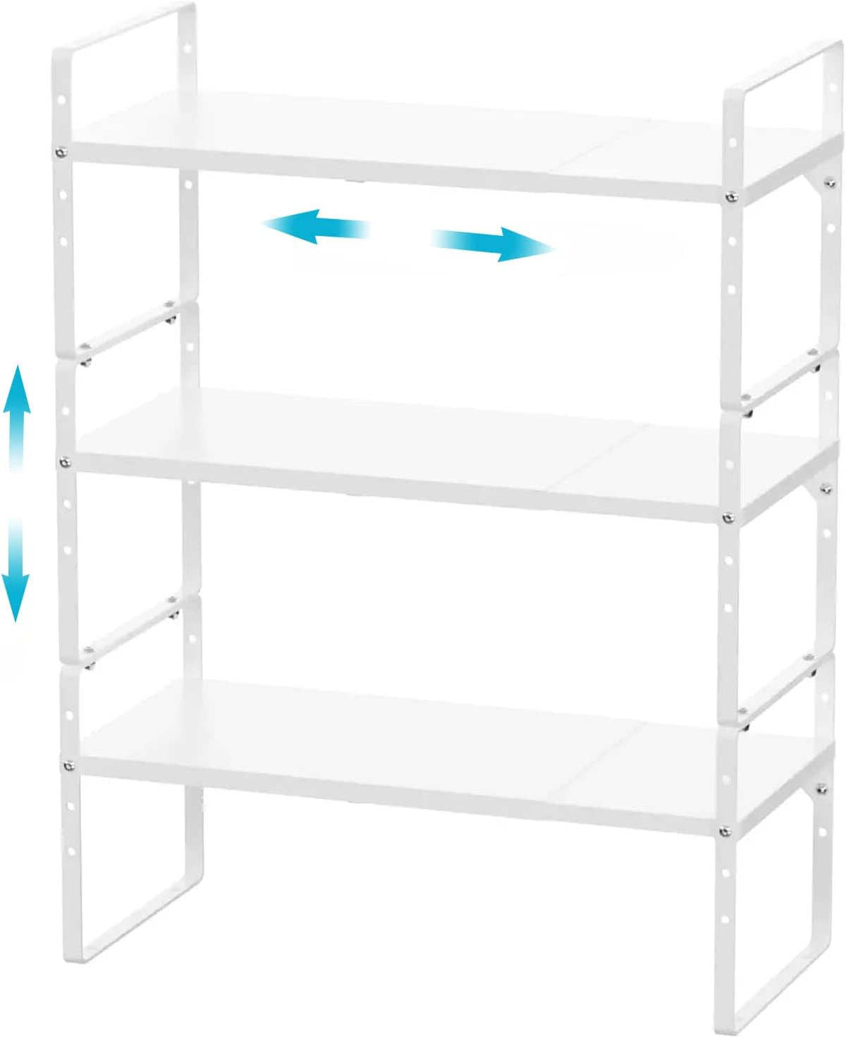 iPEGTOP Expandable Cabinet Storage Shelf Organizer Rack, Heavy Duty Cupboard Stand Spice Rack