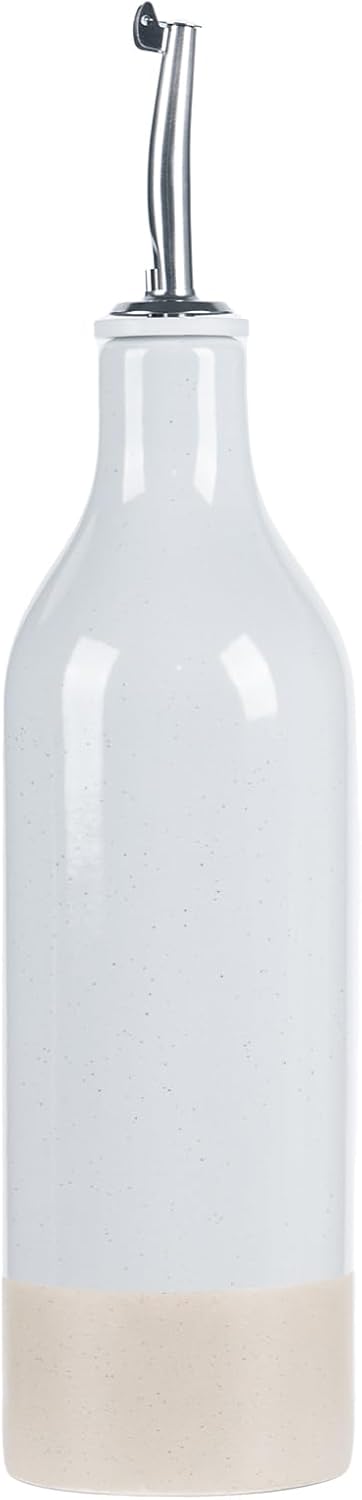 famiware Milkyway 16oz Ceramic Olive Oil Dispenser Bottle, 1 Piece Oil Dispenser for Kitchen with