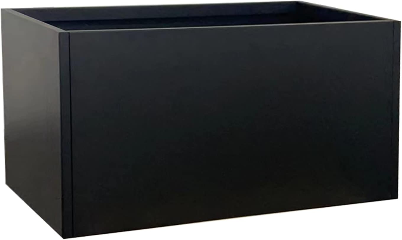 Steel Planter 36" x 12" x 16" Metal Rectangle Outdoor Planter Black Powder Coated Flower Box