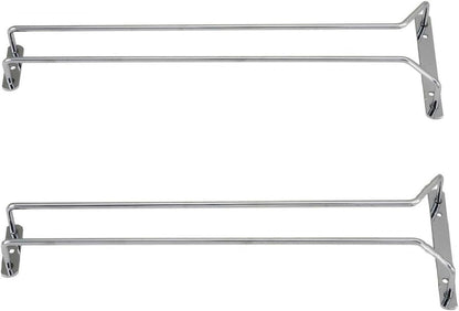 TrueCraftware- 10-Inch Wine Glass Rack Chrome Finish Set of 2- Stemware Rack Wire Hanging Rack