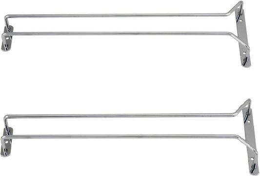 TrueCraftware- 10-Inch Wine Glass Rack Chrome Finish Set of 2- Stemware Rack Wire Hanging Rack