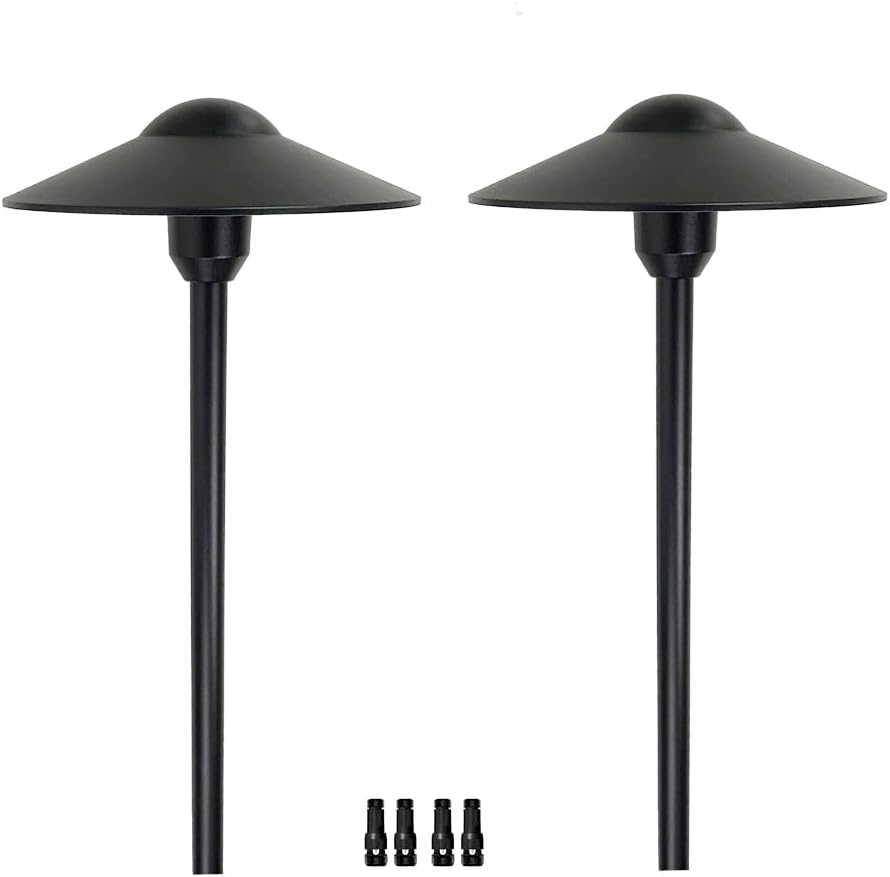 Arrownine Cast Aluminum Low Voltage Landscape Path Area Spread Lighting Pathway Lights Included