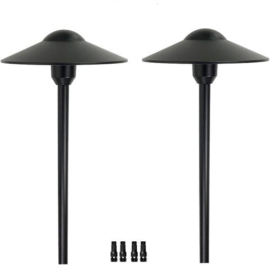Arrownine Cast Aluminum Low Voltage Landscape Path Area Spread Lighting Pathway Lights Included