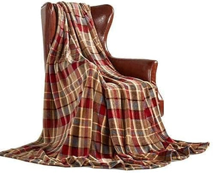 MERRYLIFE Throw Blanket Plaid| Ultra-Plush Soft Colorful | Decorative Couch Travel Love Urban Throw