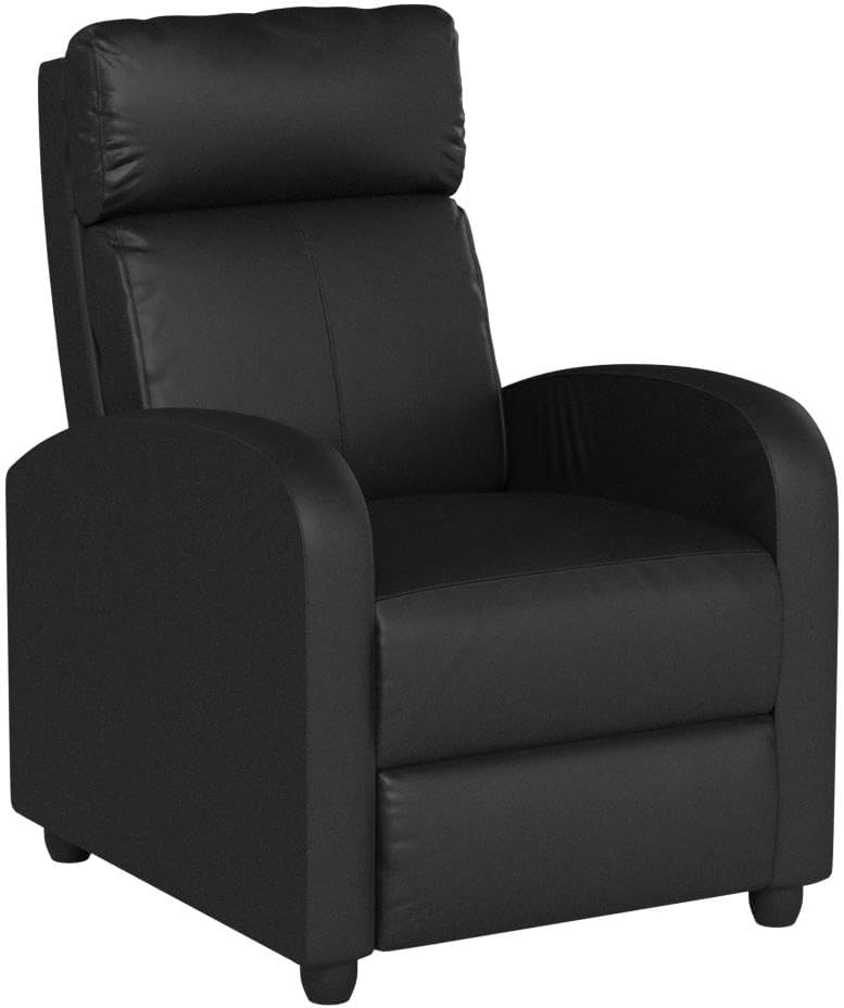 BestMassage | Recliner Chair | with 2 Point Massage Function | Black | with Lumbar Support